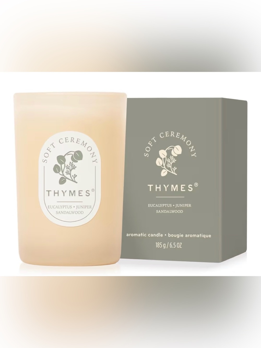 Thymes Scented Candles for Home Decor -  (Boxed Small Candle, 6.5 oz)